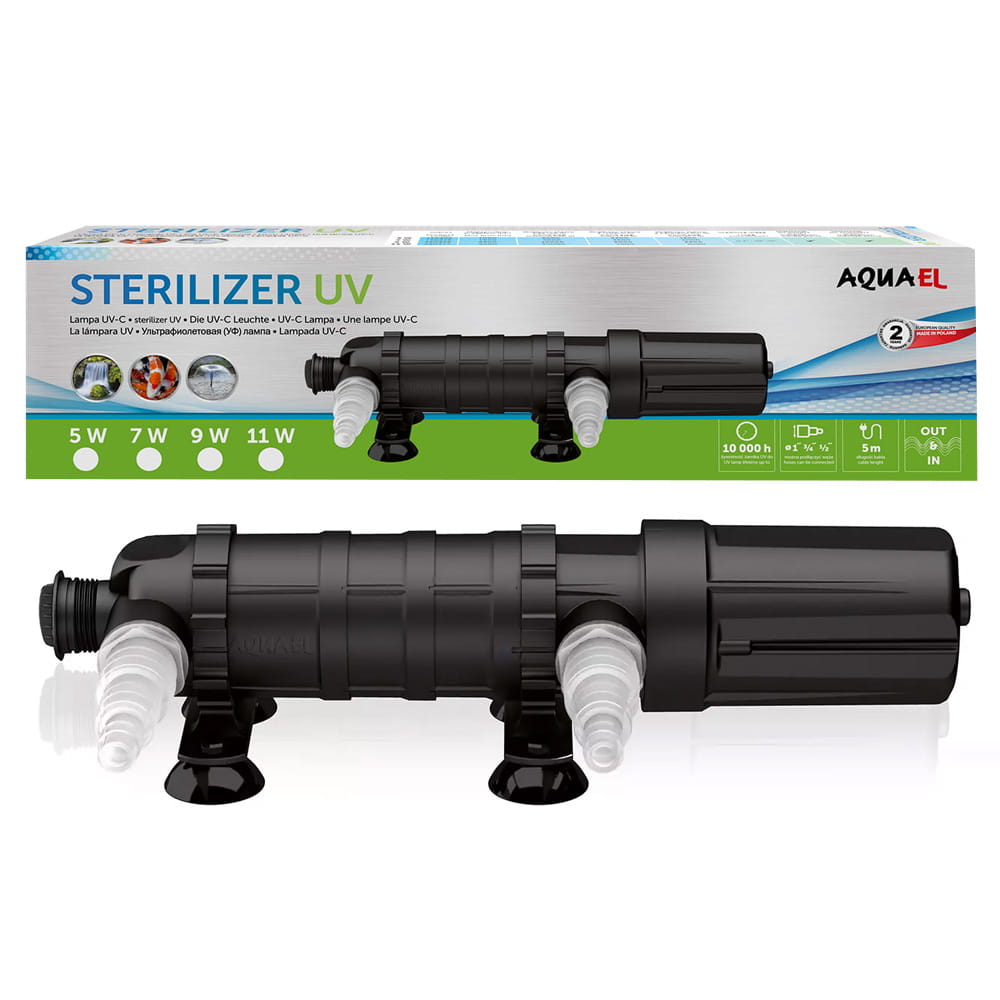 AQUAEL STERYLIZATOR UV PS-7W Lampa do oczka wodnego + GRATISY
